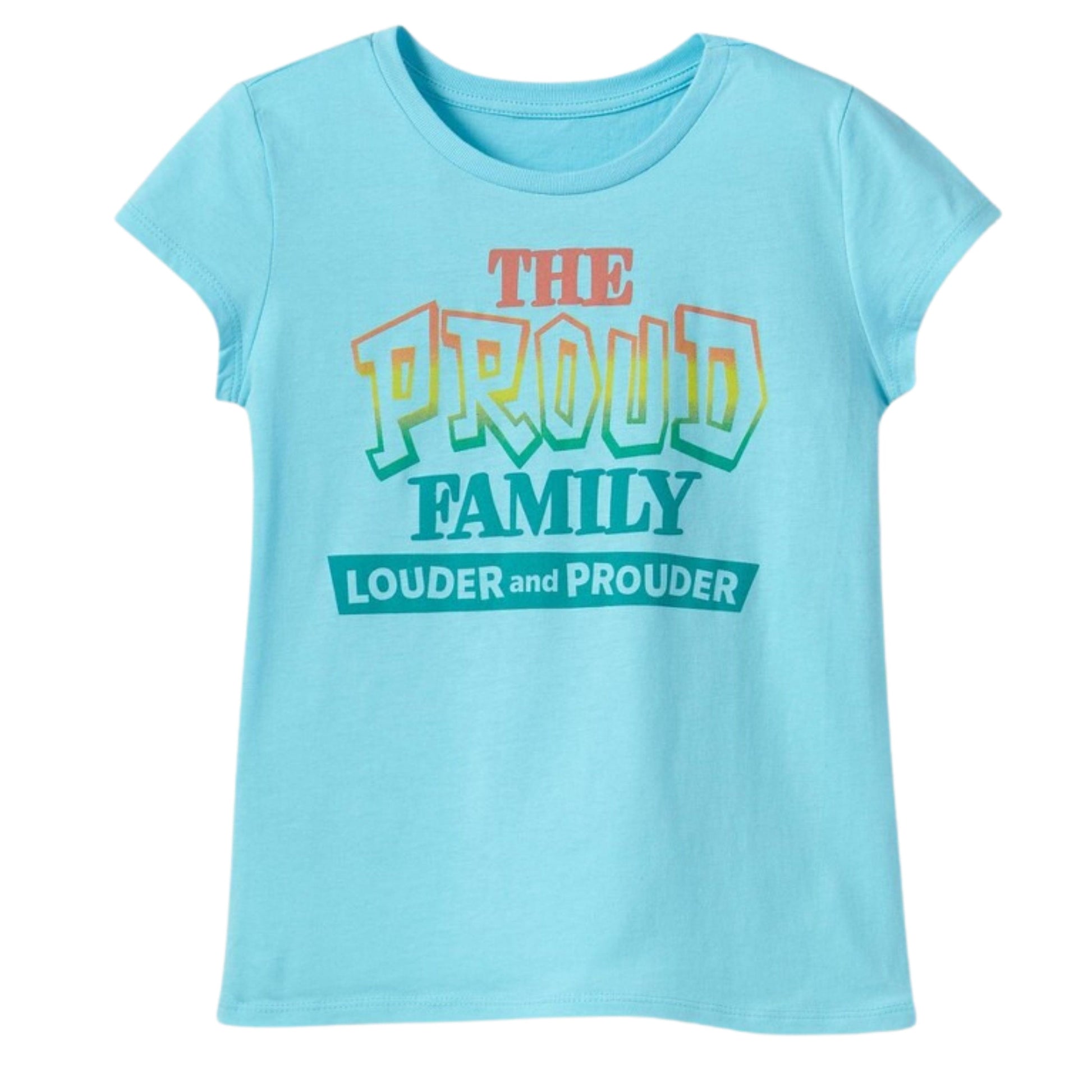 DISNEY Girls Tops M / Blue DISNEY - KIDS - Proud Faily Short Sleeve Graphic T-Shirt