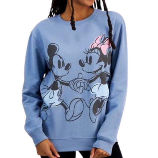 DISNEY Womens Tops XL / Blue DISNEY - Mickey & Minnie Crewneck Sweatshirt