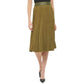 DKNY Women Bottom XL / Green DKNY - Faux Suede MIDI Pleated Skirt