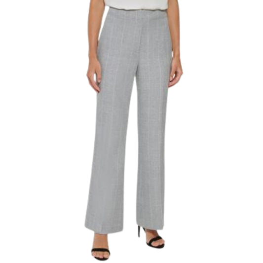 DKNY Womens Bottoms Pettie L / Grey DKNY - High-Rise Formal Wide Leg Pants