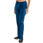 DKNY Womens Bottoms XL / Blue DKNY - Velour Rhinestone Logo Pant