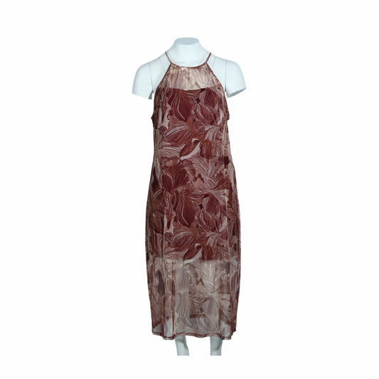 DKNY Womens Dress XL / Multi-Color DKNY -  All Over Print Mesh Maxi Dress