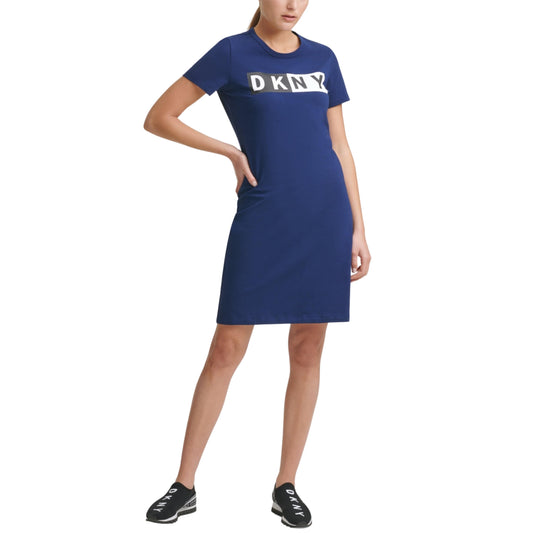 DKNY Womens Dress S / Navy DKNY - Logo T-Shirt Dress