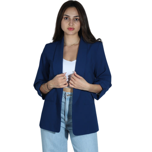 DKNY Womens Jackets M / Blue DKNY - 3/4 Sleeve Blazer
