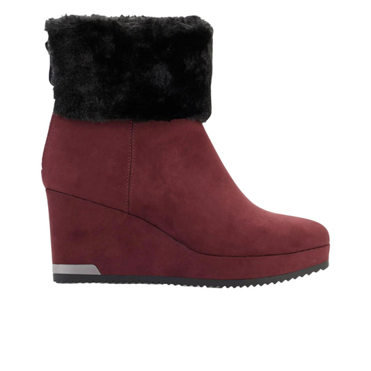 DKNY Womens Shoes 38 / Burgundy DKNY - Faux Suede Dressy Booties