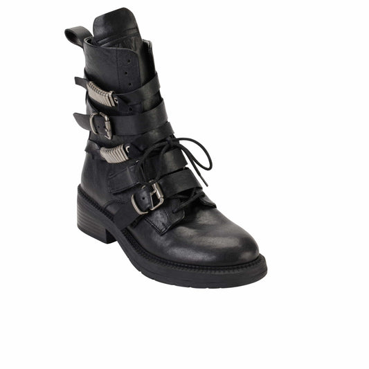 DKNY Womens Shoes 41 / Black DKNY -  Leather Strappy Ankle Boots