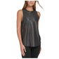 DKNY Womens sports M / Silver DKNY -  Honeycomb Mesh Sleeveless Top