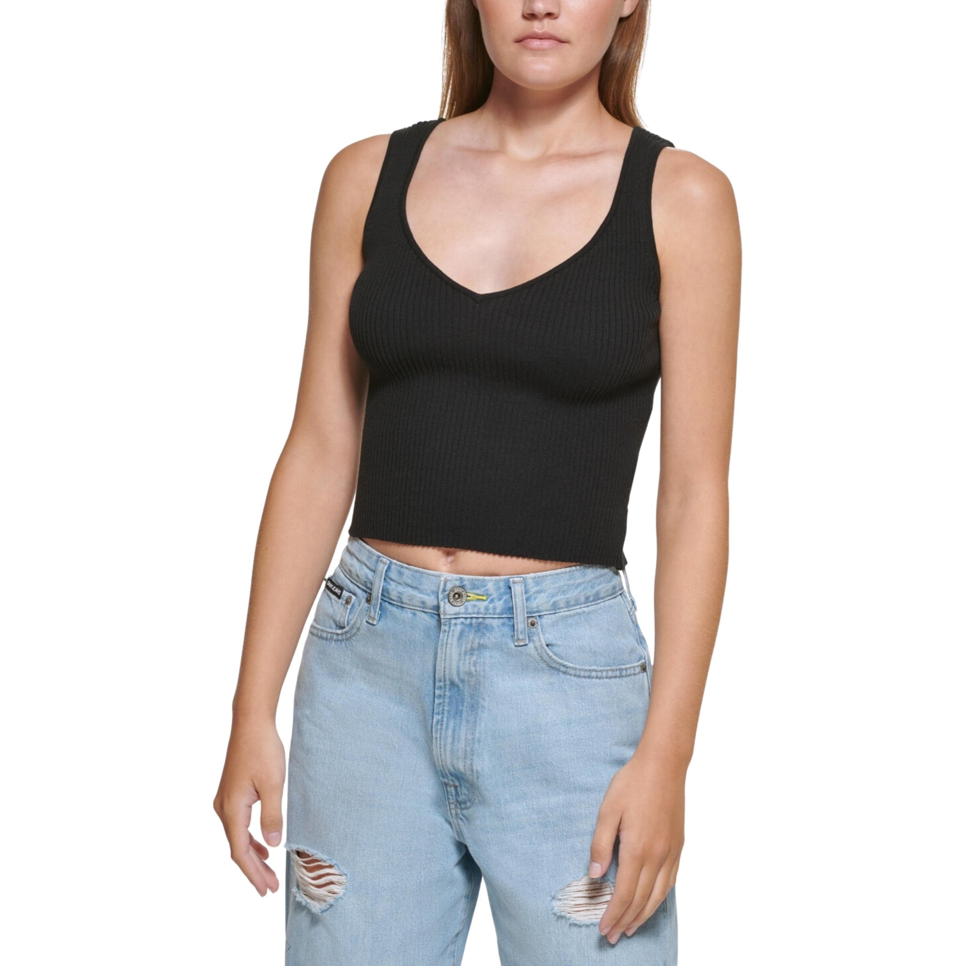 DKNY Womens Tops L / Black DKNY - Women's Cropped Tank Top