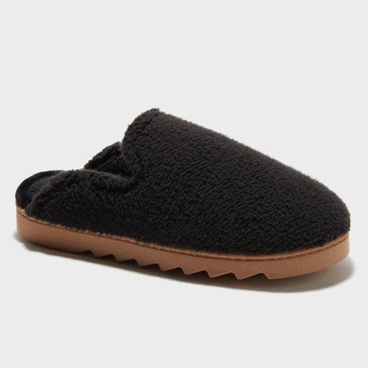 DLUXE Womens Shoes 40 / Black DLUXE - Teddy Scuff Slipper