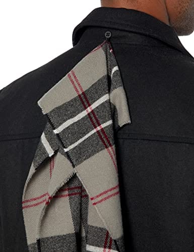 DOCKERS Mens Jackets M / Black DOCKERS - Weston Wool Blend Coat With Scarf