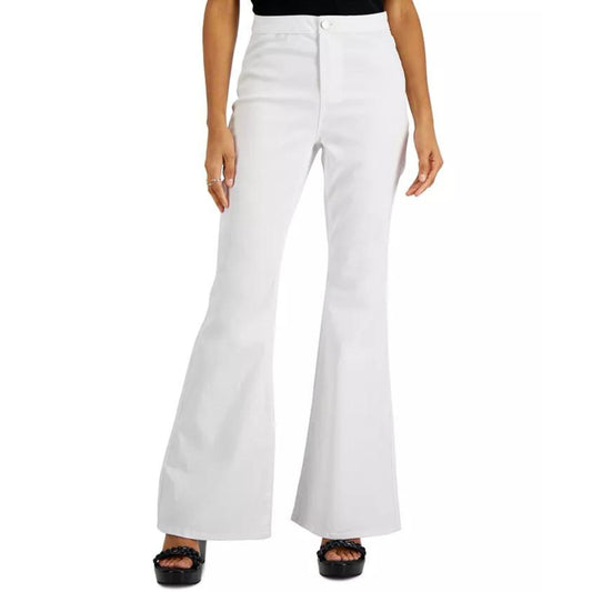 DOLLHOUSE Womens Bottoms XL / White DOLLHOUSE -  Flare-Leg Denim Jeans