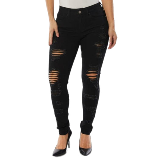 DOLLHOUSE Womens Bottoms M / Black DOLLHOUSE - Ripped Skinny Jeans