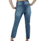 DOLLHOUSE Womens Bottoms M / Blue DOLLHOUSE - Side Ripped Skinny Jeans