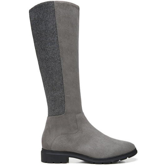 DR. SCHOLL'S Womens Shoes 36.5 / Grey DR. SCHOLL'S - New Start Women's Faux Suede Wool Blend Knee-High Boots