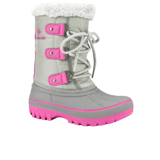 DREAM PAIRS Kids Shoes 32 / Grey DREAM PAIRS - Kids - Faux Fur-Lined Ankle Winter Waterproof Snow Boots