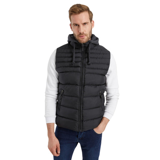 DYNAMO Mens Jackets S / Black DYNAMO - Hooded Puffer Vest