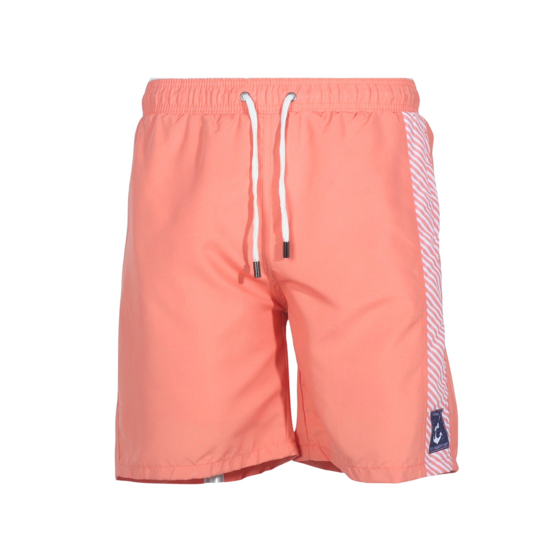 DYNAMO Mens Swimwear L / Coral DYNAMO - Side Stripes Swim Shorts