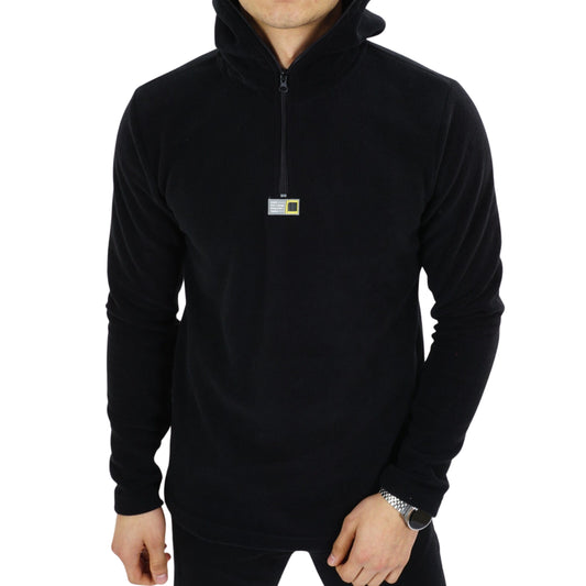 DYNAMO Mens Tops S / Black DYNAMO - Fleece Half Zipper Hoodie