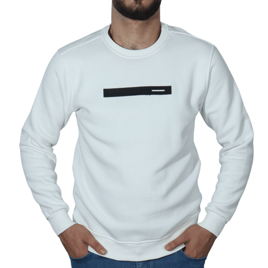 DYNAMO Mens Tops M / White DYNAMO - Front Detail Sweatshirt