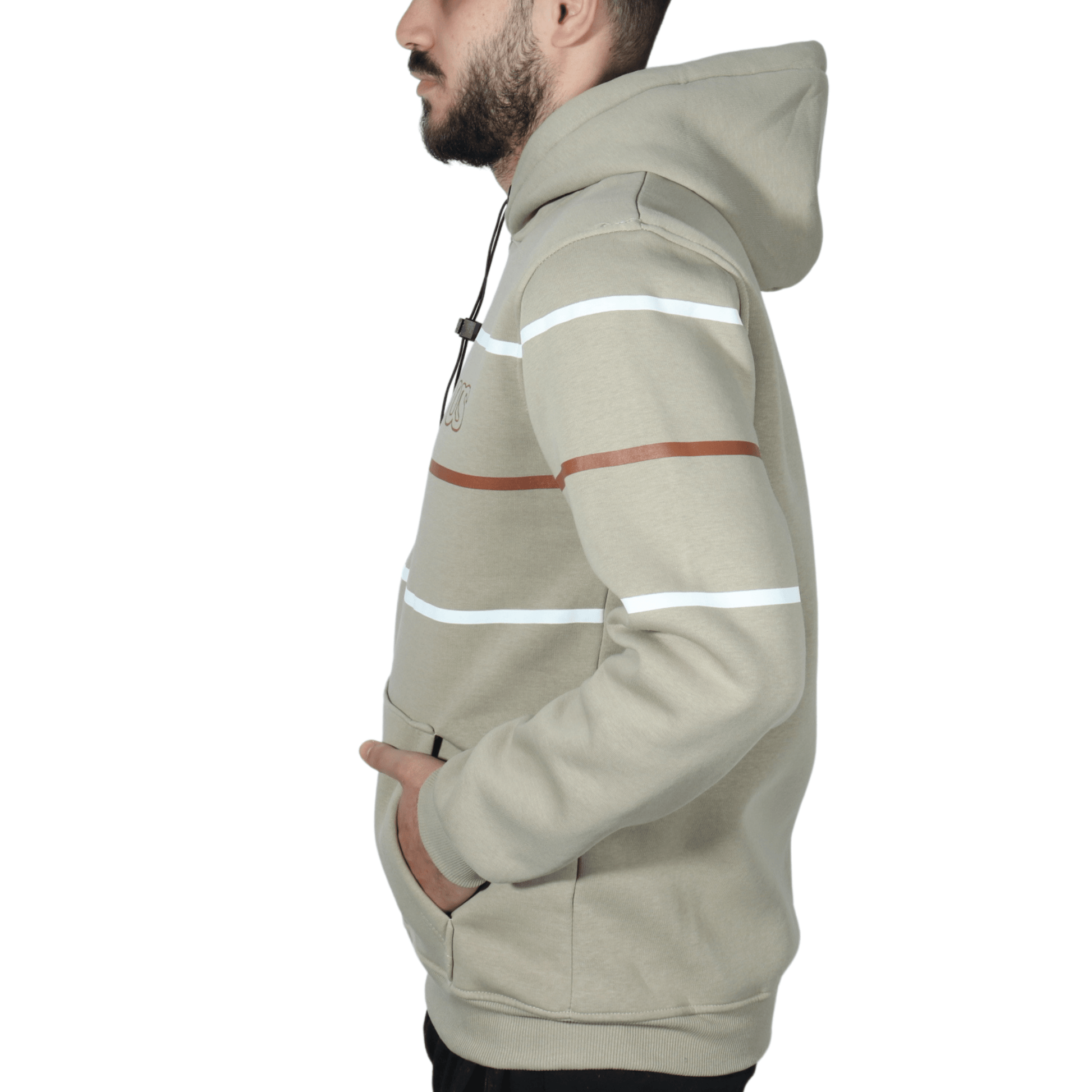 DYNAMO Mens Tops DYNAMO - Hooded Striped Hoodie