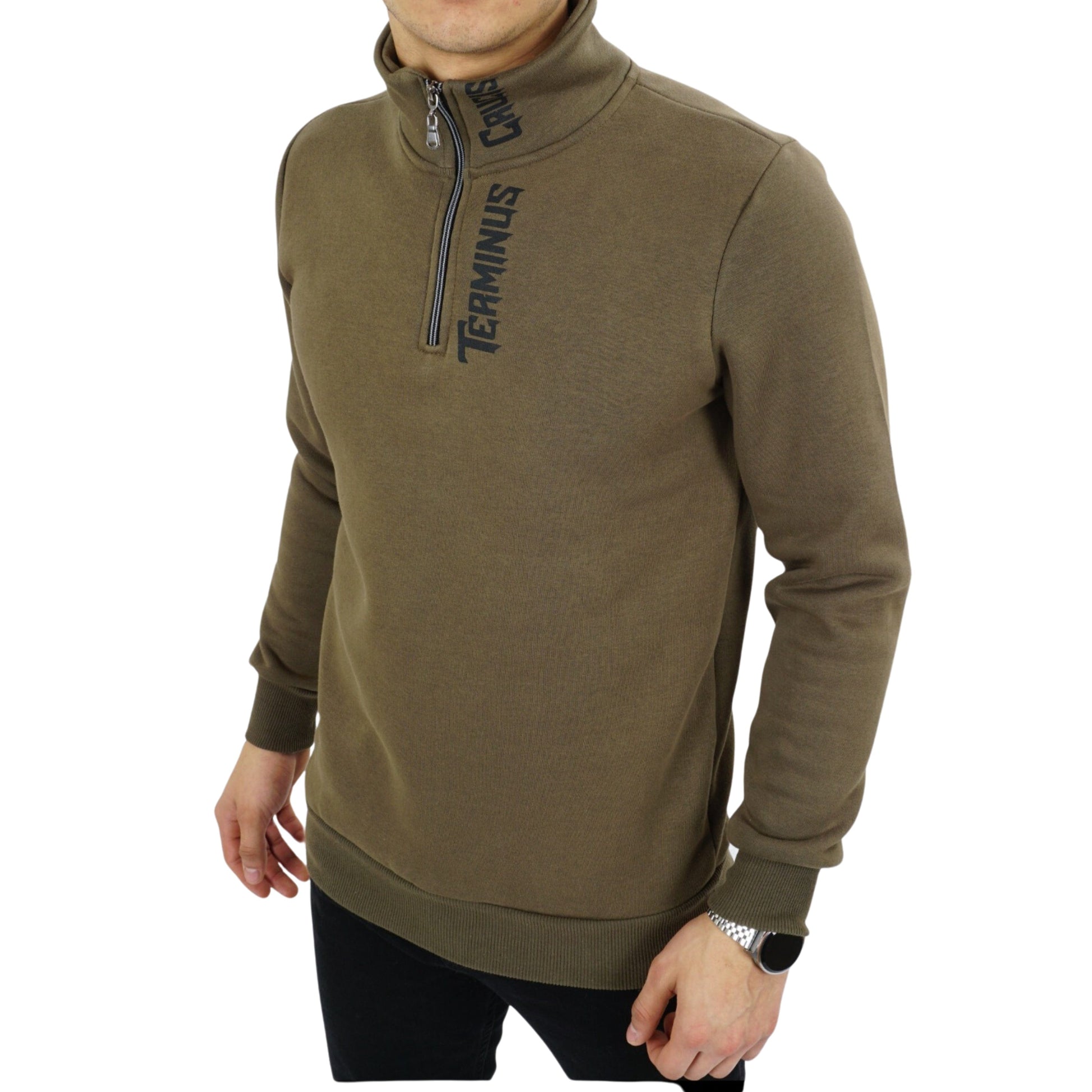 DYNAMO Mens Tops L / Green DYNAMO - Quarter Zip Sweatshirt