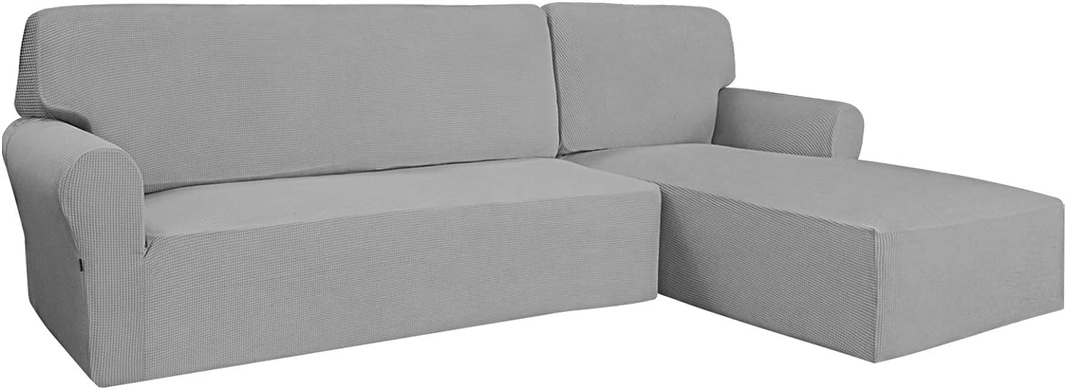 EASLY GOING Furniture Gray EASLY GOING - Stretch Sofa Slipcover 2 Pieces