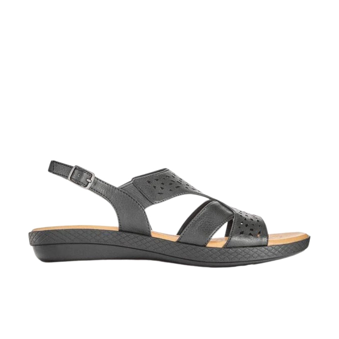 EASY STREET Womens Tops 38.5 / Grey EASY STREET - Open-Toe Padded Insole Slingback Sandals