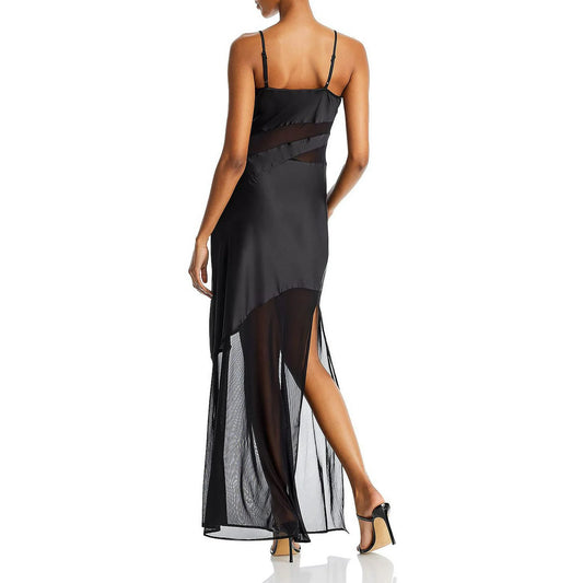 FRENCH CONNECTION -  Women's Satin Mesh Slip Dress