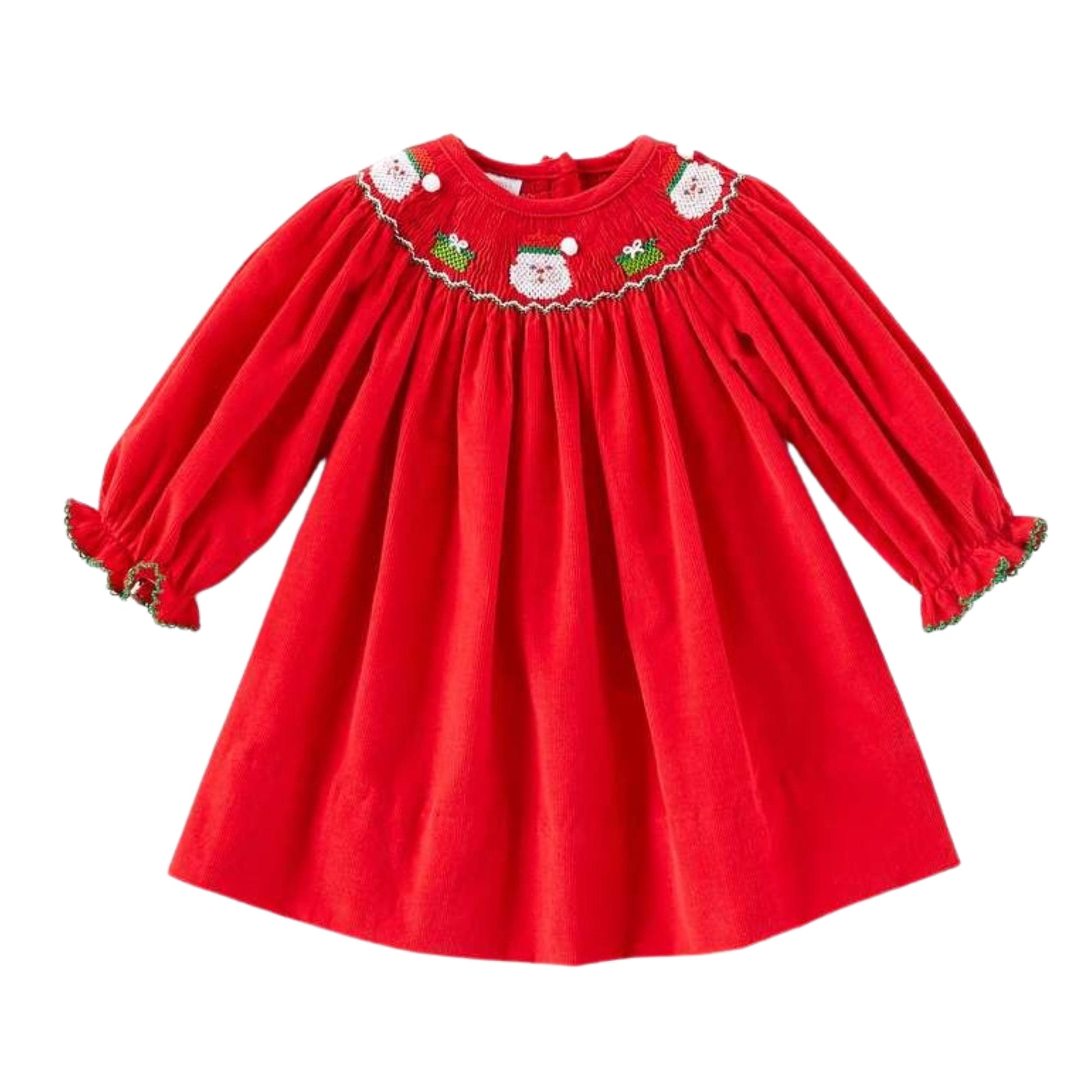 EDGEHILL Baby Girl 3 Month / Red EDGEHILL - Girls Santa smoked dress