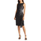 ELIZA J Womens Dress XL / Black ELIZA J - Plus Size Rhinestone-Starburst Draped Sheath Dress