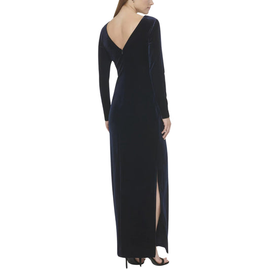 ELIZA J Womens Dress XL / Navy ELIZA J - Velvet Long  sleeves Evening Dress