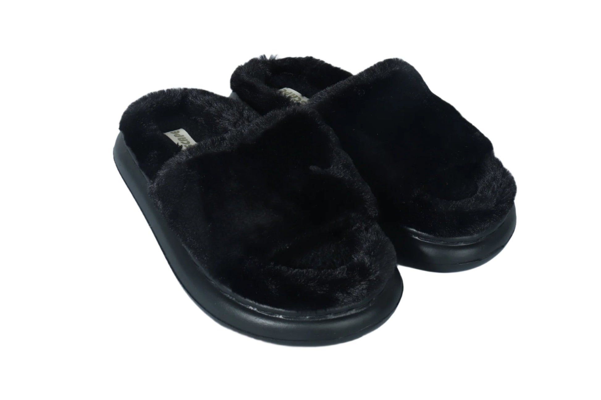 ESCAPE Womens Shoes ESCAPE - Comfy one strap faux fur slipper