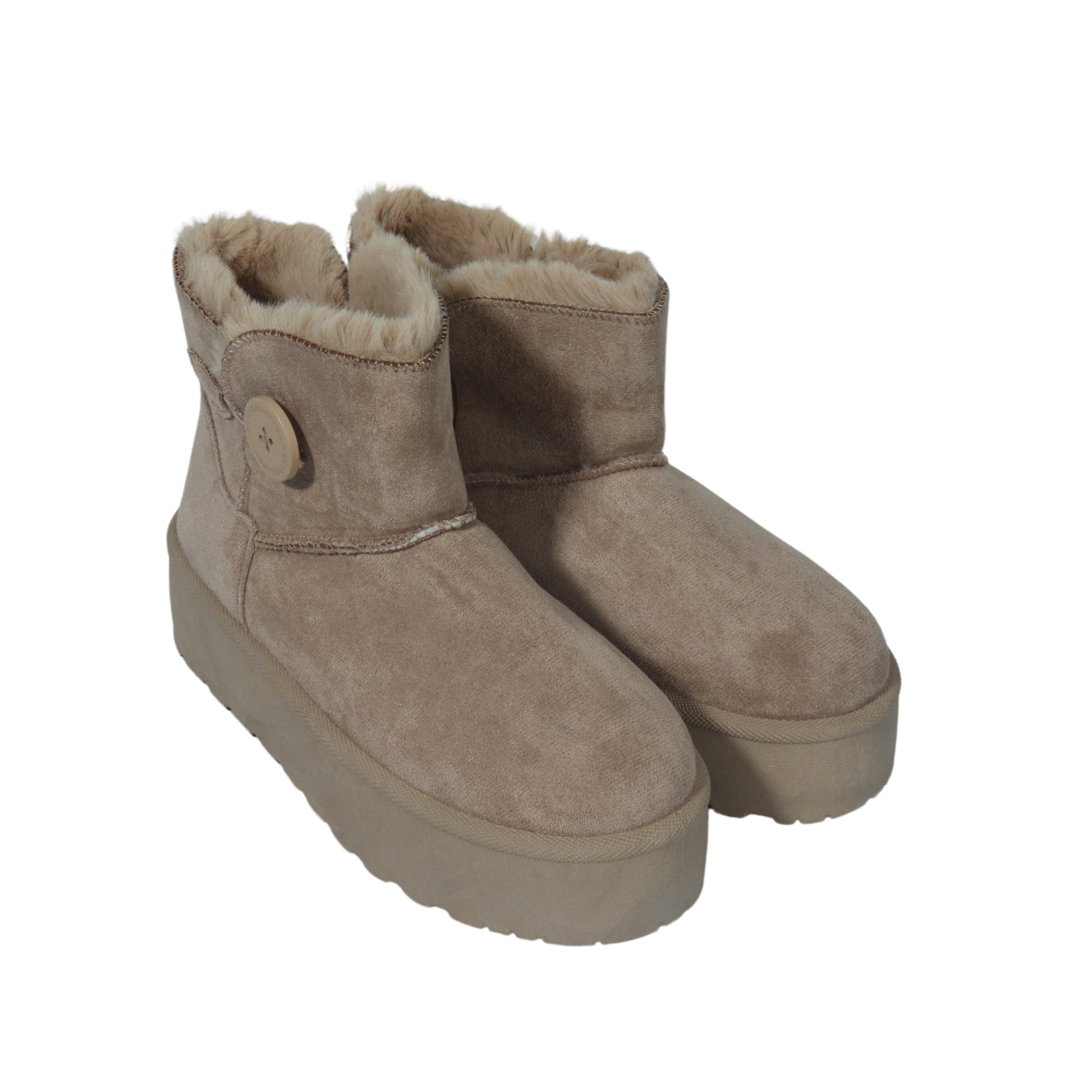 ESCAPE Womens Shoes ESCAPE - Faux fur lined Faux suede platform boots