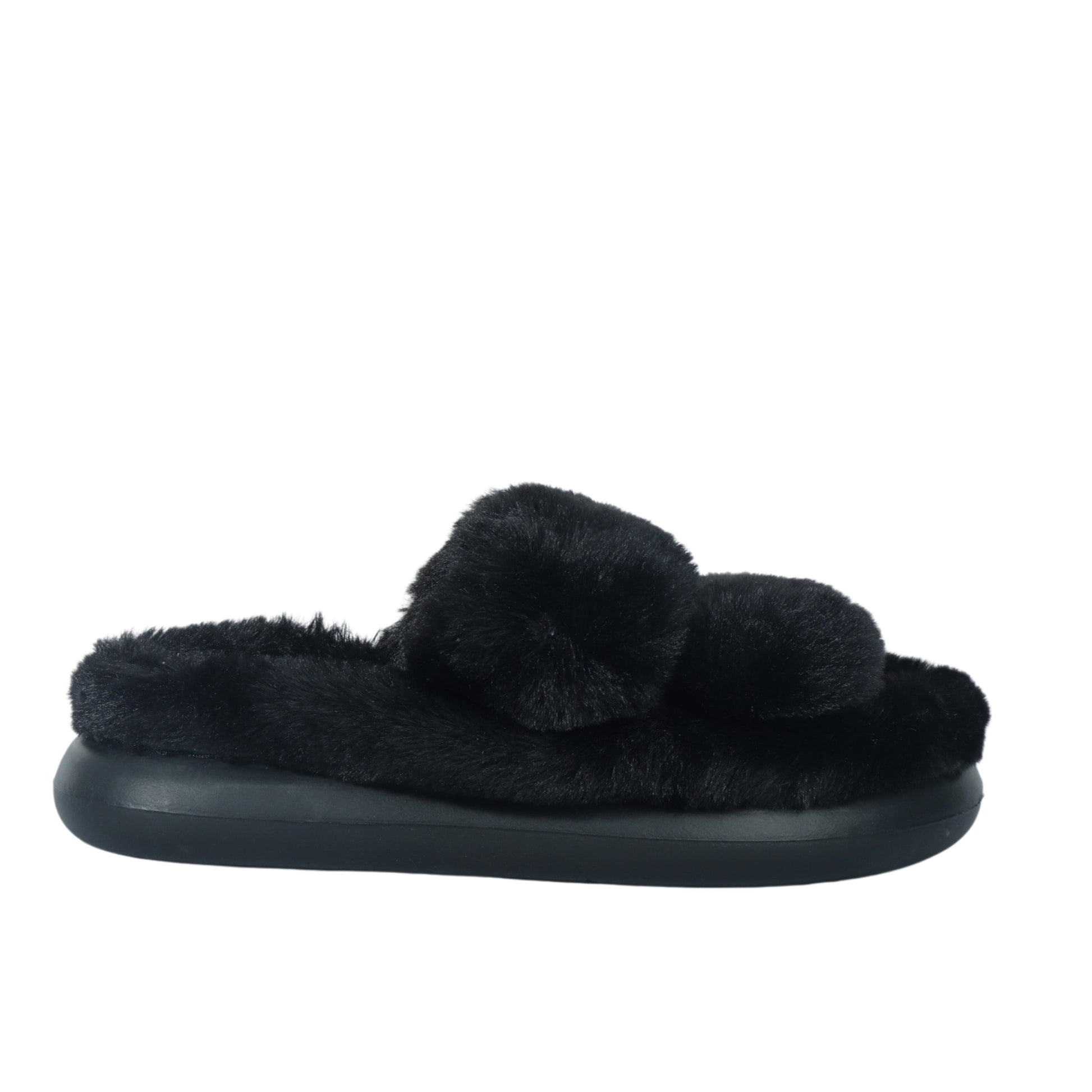 ESCAPE Womens Shoes ESCAPE - Fur slipper Comfy two straps