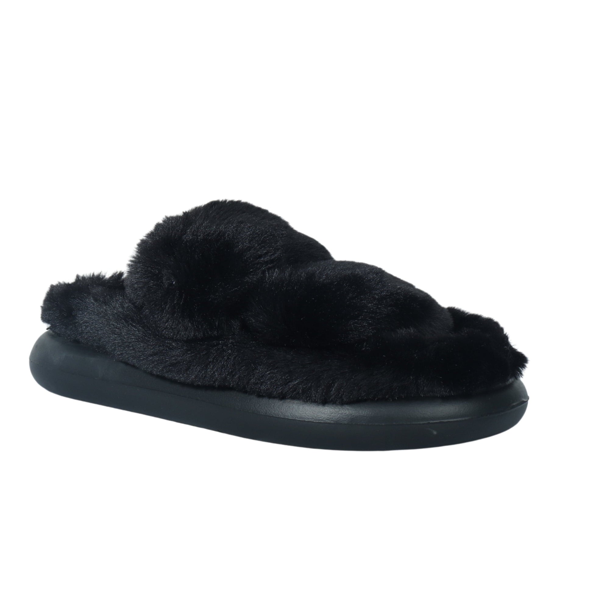 ESCAPE Womens Shoes ESCAPE - Fur slipper Comfy two straps