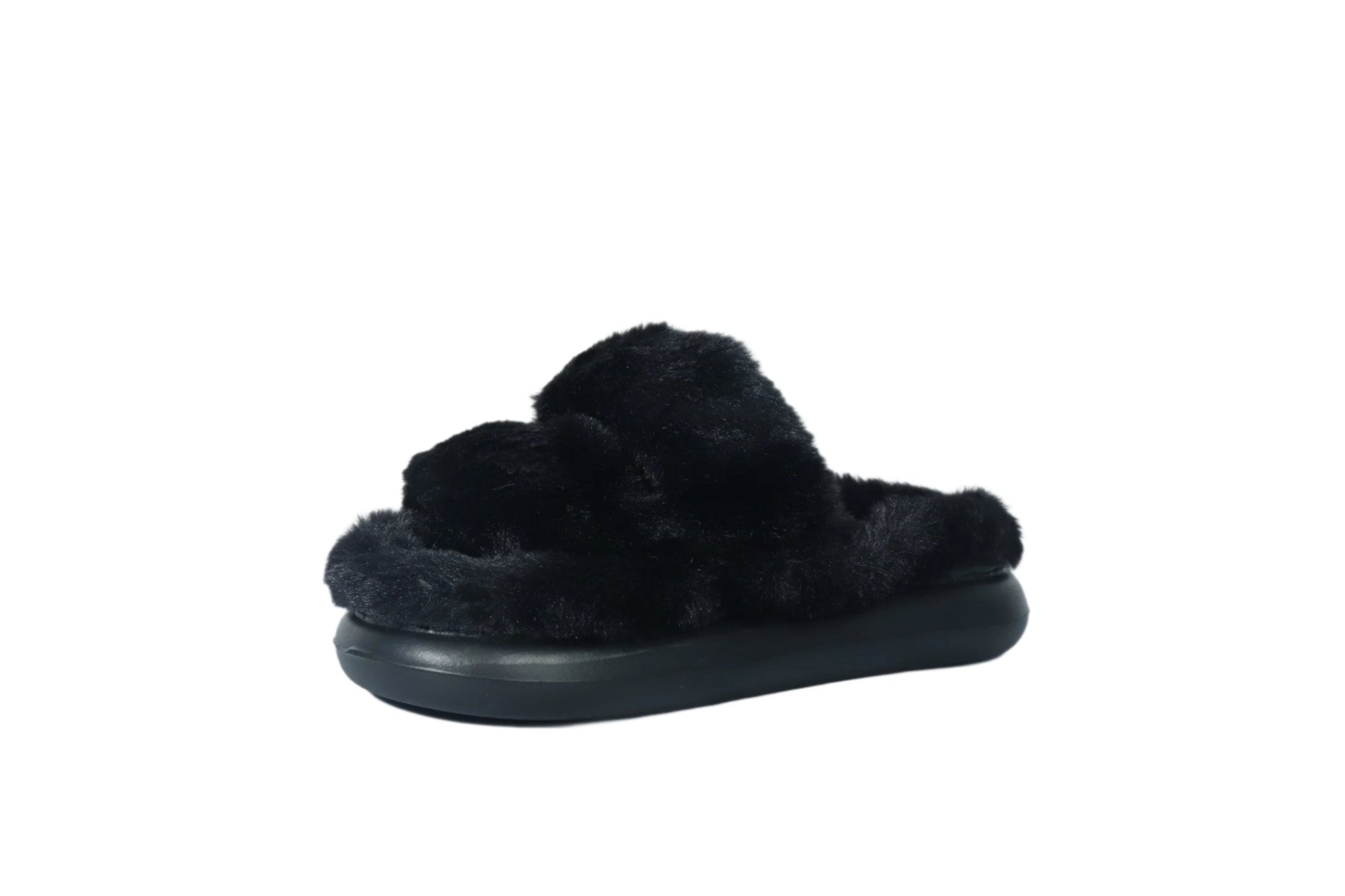 ESCAPE Womens Shoes ESCAPE - Fur slipper Comfy two straps