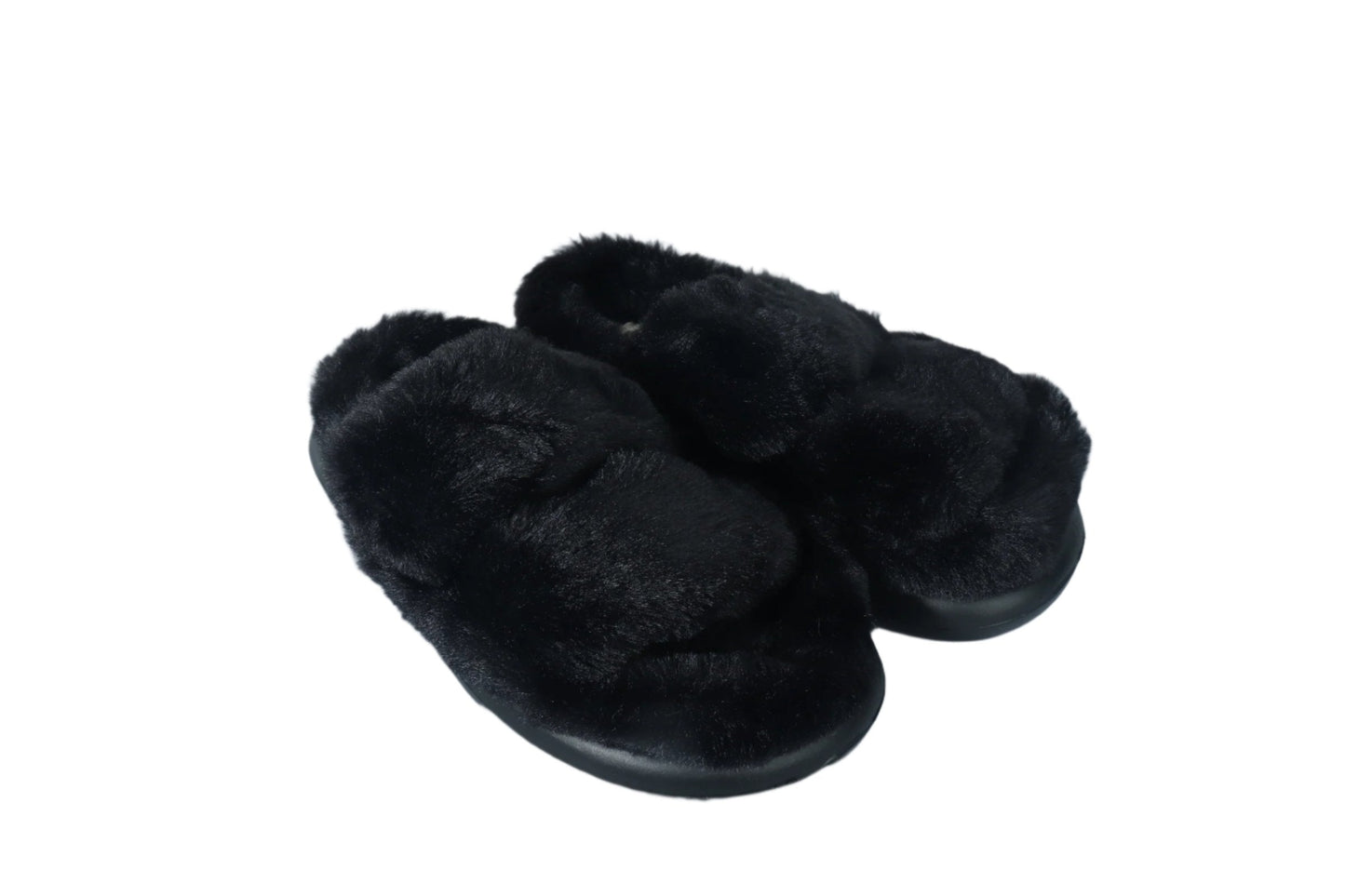 ESCAPE Womens Shoes ESCAPE - Fur slipper Comfy two straps