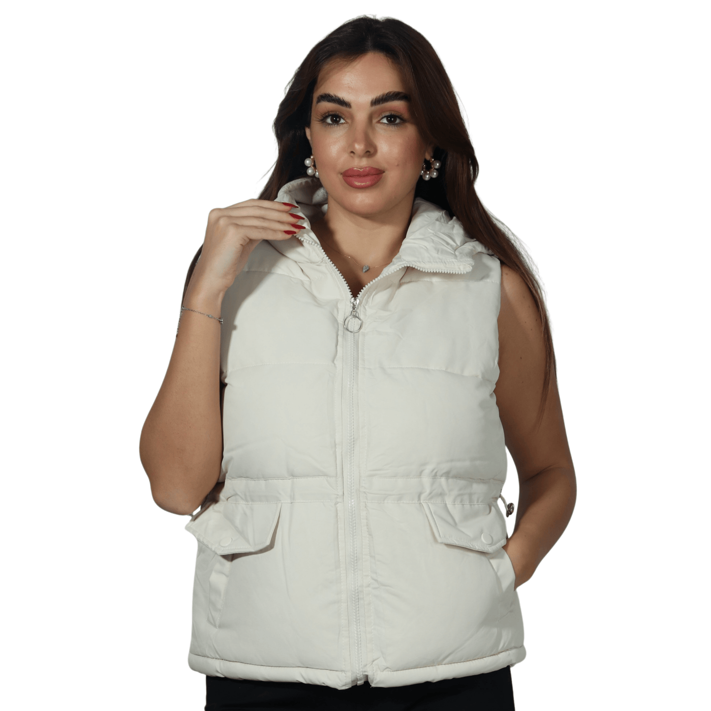 FANG Womens Jackets One Size / Off-White FANG - Puffer Vest