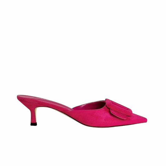 FERIZCOT Women Shoes 39 / Pink FERIZCOT - Slingback Buckle Pumps Pointed Toe