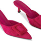 FERIZCOT Women Shoes 39 / Pink FERIZCOT - Slingback Buckle Pumps Pointed Toe