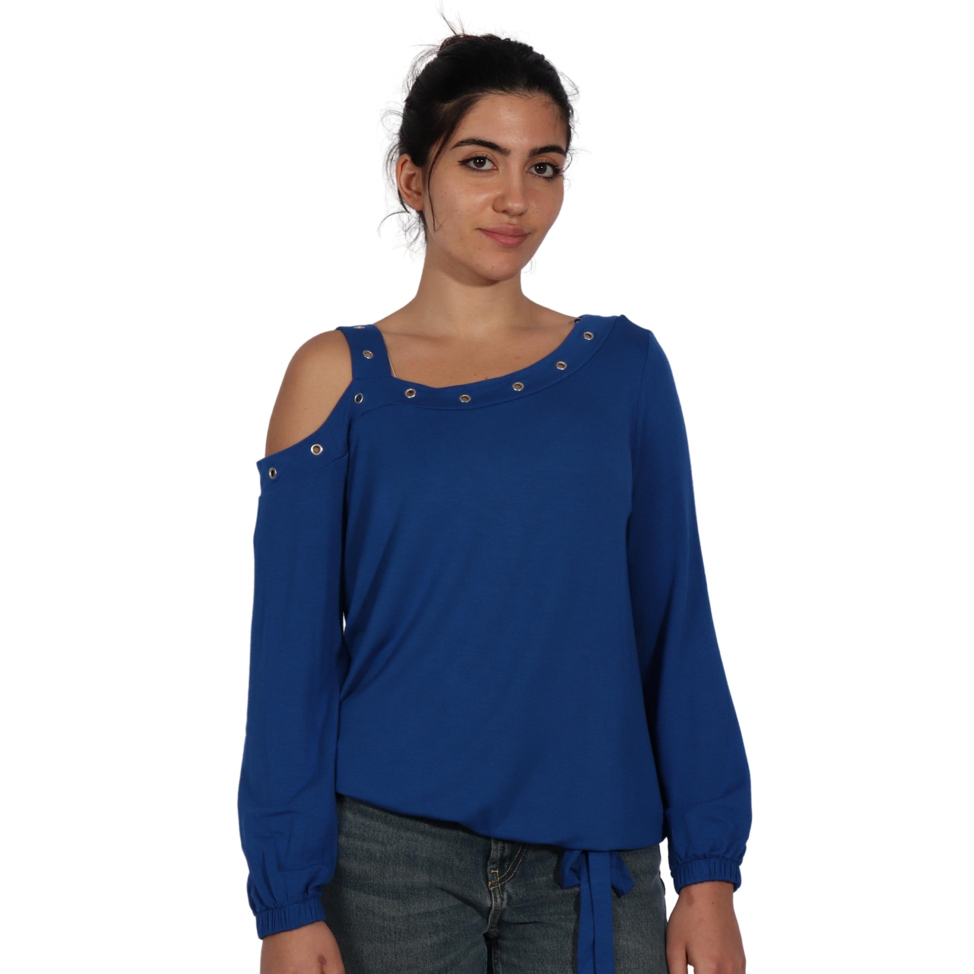 FEVER Womens Tops FEVER - Asymmetric Cold-Shoulder Top