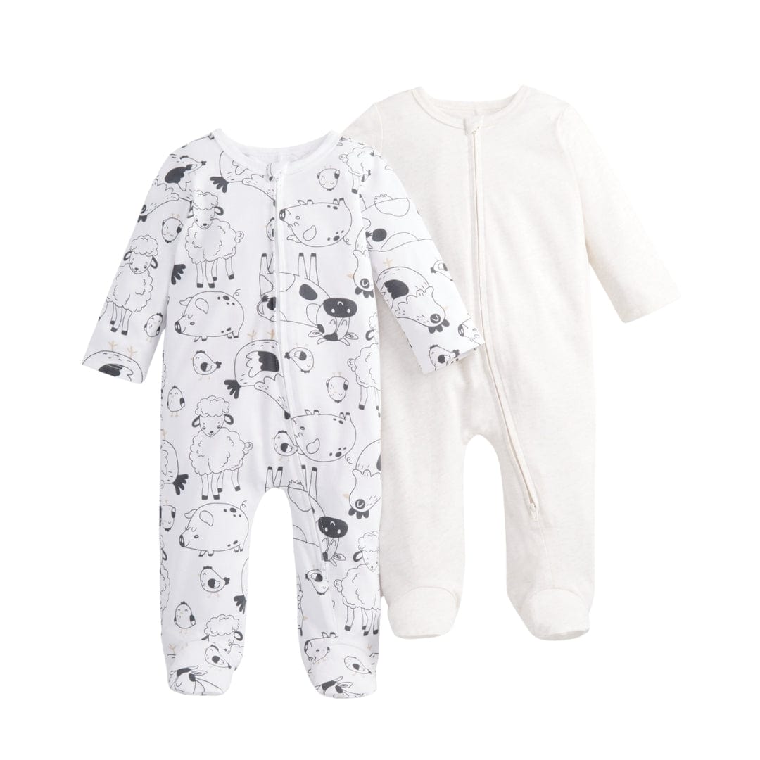 FIRST IMPRESSIONS Baby Boy 0-3 Month / Multi-Color FIRST IMPRESSIONS - Baby - 2-Pk. Animal-Print Coverall