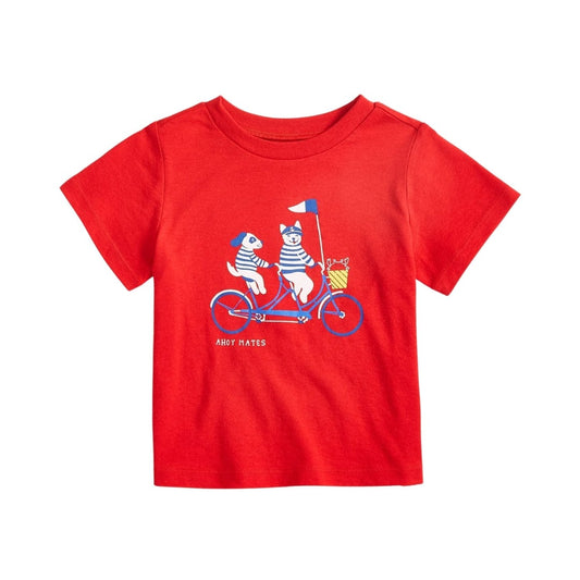 FIRST IMPRESSIONS Baby Boy 12 Month / Red FIRST IMPRESSIONS - Baby - Bike-Print T-Shirt