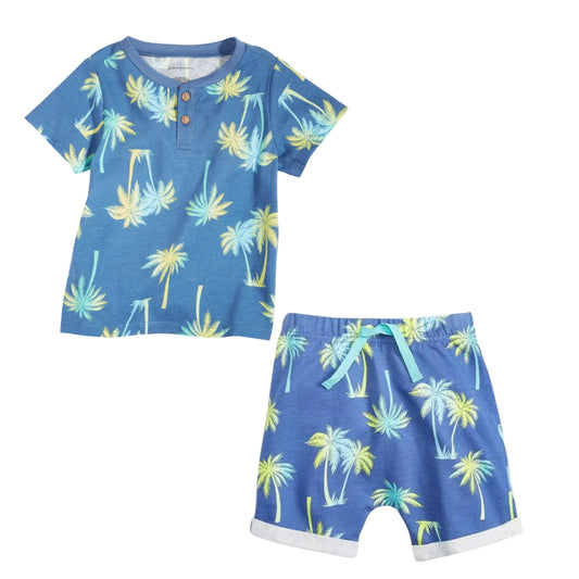FIRST IMPRESSIONS Baby Boy 6-9 Month / Multi-Color FIRST IMPRESSIONS - Baby - Matching Palm Trees Set