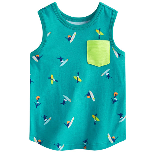 FIRST IMPRESSIONS Baby Boy 18 Month / Green FIRST IMPRESSIONS - BABY - Mini Surfers Tank Top