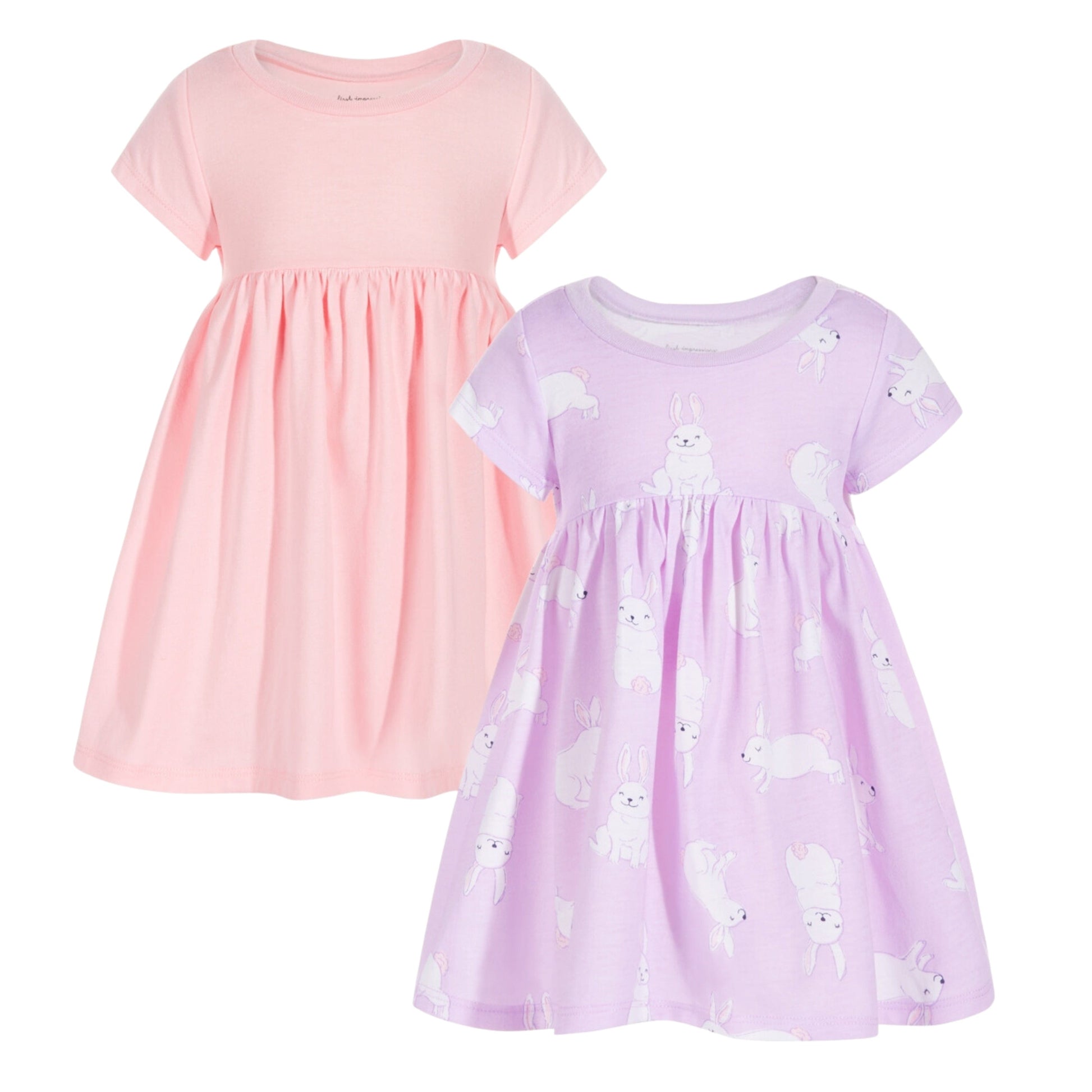 FIRST IMPRESSIONS Baby Girl 12 Month / Multi-Color FIRST IMPRESSIONS - BABY - 2-Pk. Bunny Prance Dress