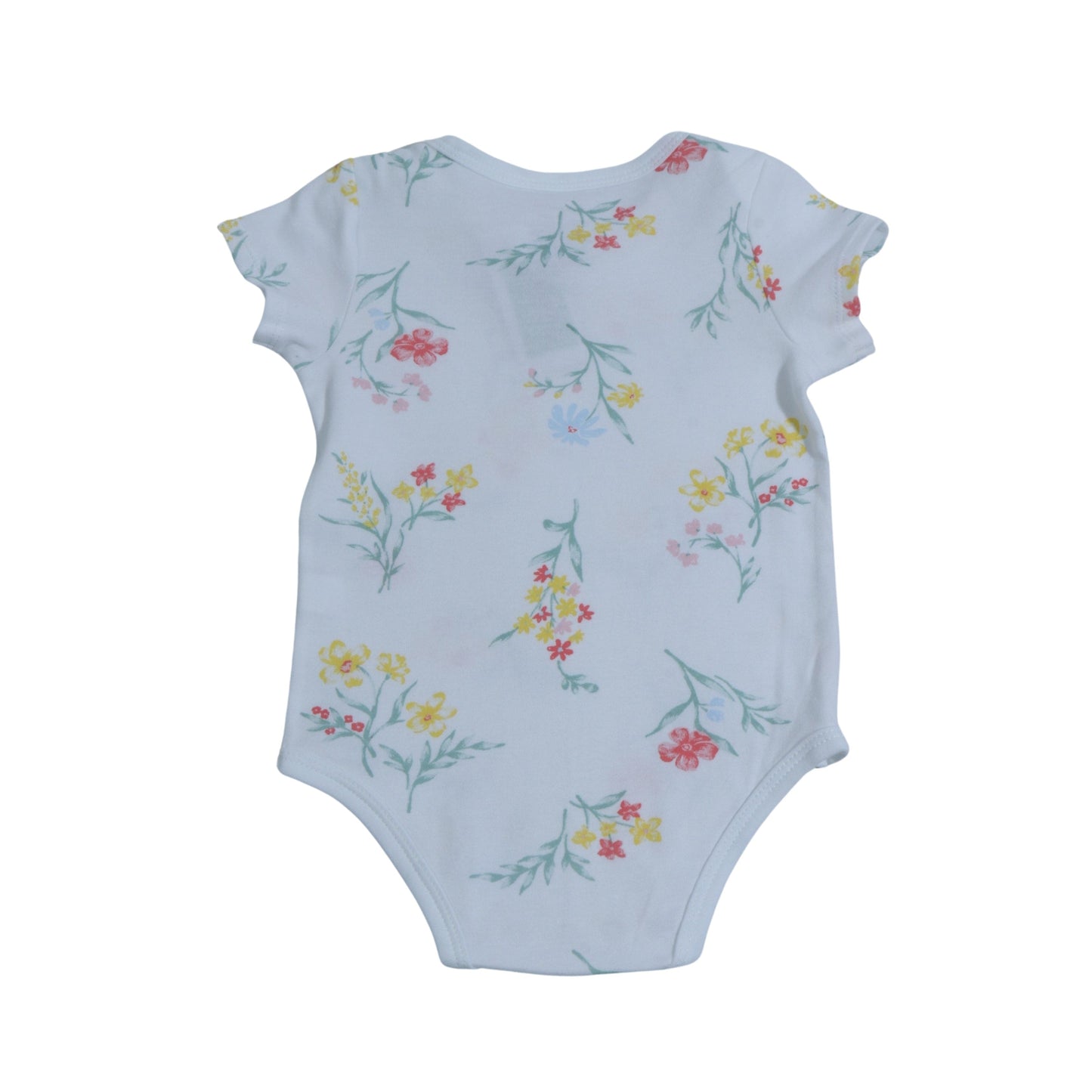 FIRST IMPRESSIONS Baby Girl 12 Month / White FIRST IMPRESSIONS - Baby - All Over Floral Print Short Sleeve Bodysuit