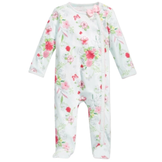 FIRST IMPRESSIONS Baby Girl 0-3 Month / Multi-Color FIRST IMPRESSIONS - BABY - Floral-Print Footed Coverall