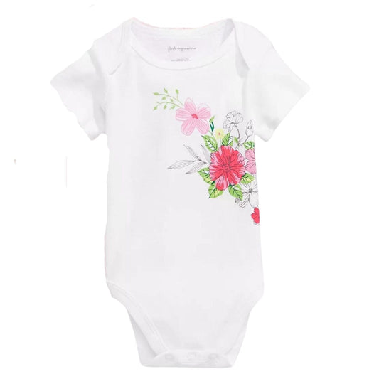FIRST IMPRESSIONS Baby Girl 6-9 Months / White FIRST IMPRESSIONS - Baby - Flowers Bodysuit