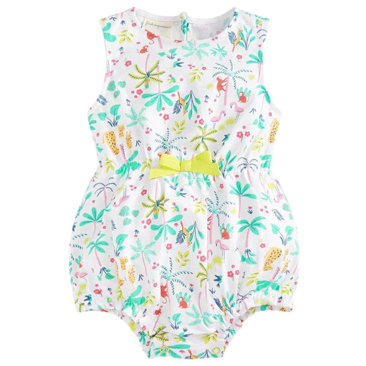 FIRST IMPRESSIONS Baby Girl 6-9 Months / Multi-Color FIRST IMPRESSIONS - Baby - Jungle Cotton Romper